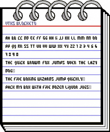 vtks blocketo Regular animated font preview