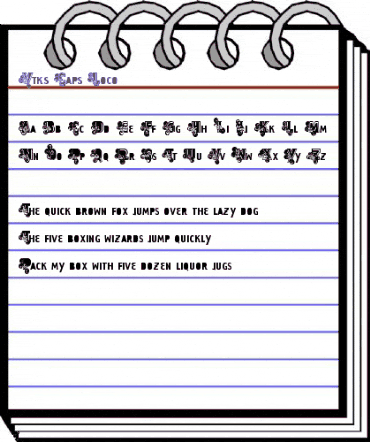 Vtks Caps Loco Regular animated font preview