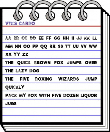 vtks carbo 753 Regular animated font preview