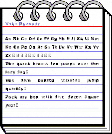 Vtks Dynamic Regular animated font preview