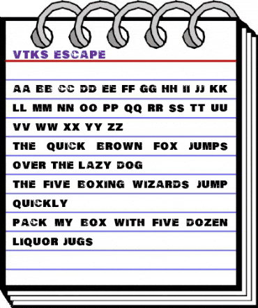 Vtks Escape Regular animated font preview