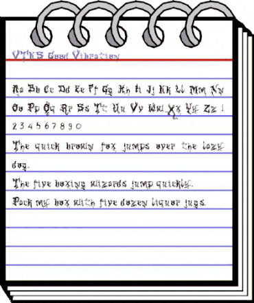 VTKS Good Vibration Regular animated font preview