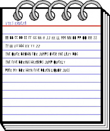 Vtks Krueza Regular animated font preview