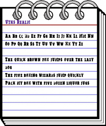 Vtks Realm Regular animated font preview