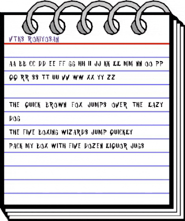 VTKS ROKIYOSAN Regular animated font preview