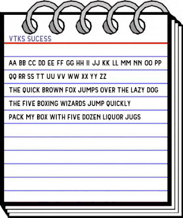 Vtks Sucess Regular animated font preview