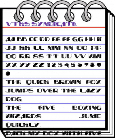 vtks syndicate Regular animated font preview