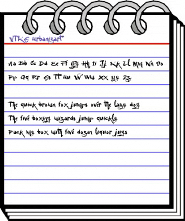 VTKS Urbanizart Regular animated font preview