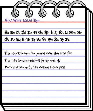 Vtks Wine Label Two Regular animated font preview