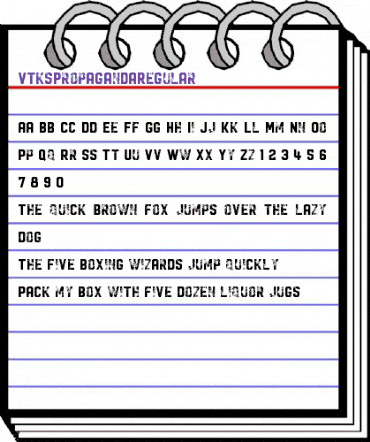 Vtks Propaganda Regular animated font preview