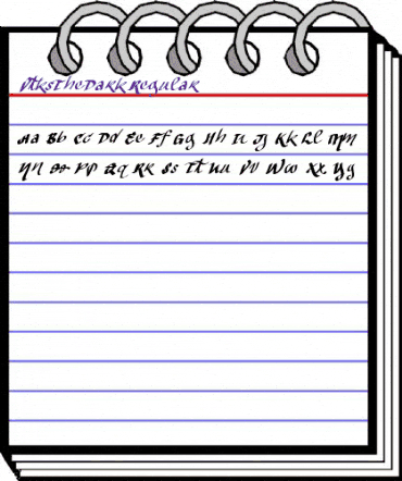 Vtks The Dark Regular animated font preview