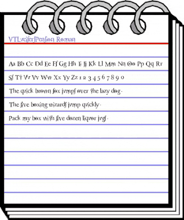VTLucifersPension Roman animated font preview VTLucifersPension Roman animated font preview