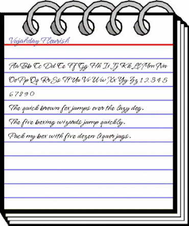 Vujahday Flourish Flourish animated font preview