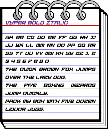 Vyper Bold Italic Bold Italic animated font preview