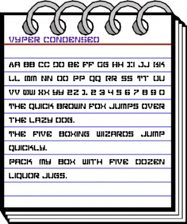 Vyper Condensed Condensed animated font preview