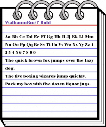 WalbaumBucT Bold animated font preview