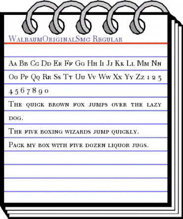 WalbaumOriginalSmc Regular animated font preview