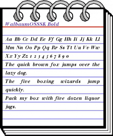 WalbaumOSSSK Bold animated font preview WalbaumOSSSK Bold animated font preview