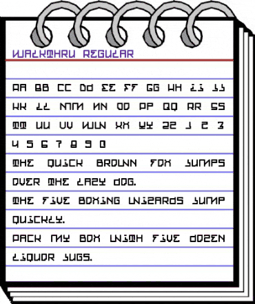 Walkthru Regular animated font preview