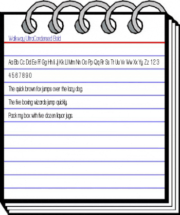Walkway UltraCondensed Bold Regular animated font preview