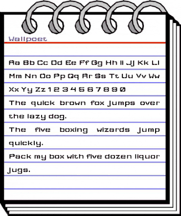 Wallpoet Regular animated font preview
