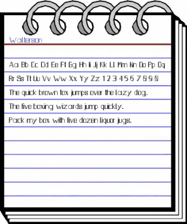 Walterson Regular animated font preview