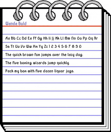Wanda Bold Regular animated font preview