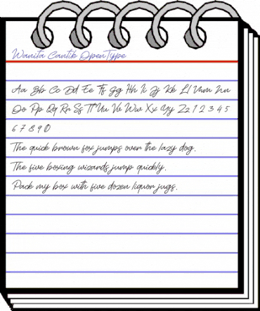 Wanita Cantik Regular animated font preview