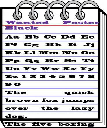 Wanted Poster SSi Black animated font preview