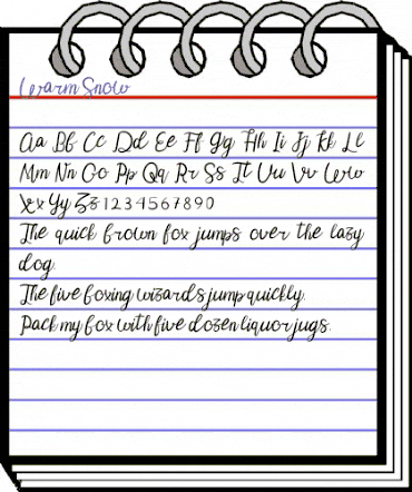 Warm Snow Regular animated font preview