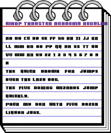 Warp Thruster Academy Regular animated font preview Warp Thruster Academy Regular animated font preview