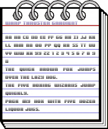 Warp Thruster Gradient Regular animated font preview