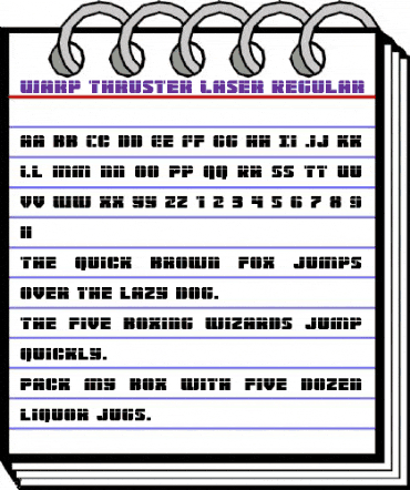 Warp Thruster Laser Regular animated font preview