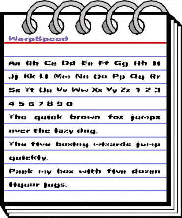 WarpSpeed Regular animated font preview