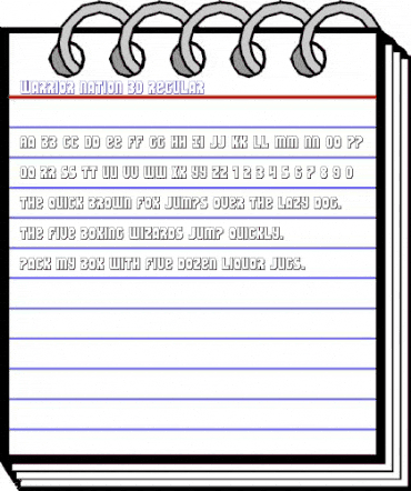 Warrior Nation 3D Regular animated font preview Warrior Nation 3D Regular animated font preview