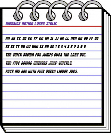 Warrior Nation Laser Italic Italic animated font preview