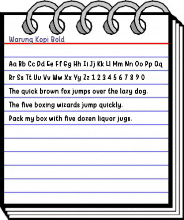 Warung Kopi Bold animated font preview