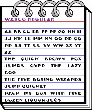 Wasco Regular animated font preview