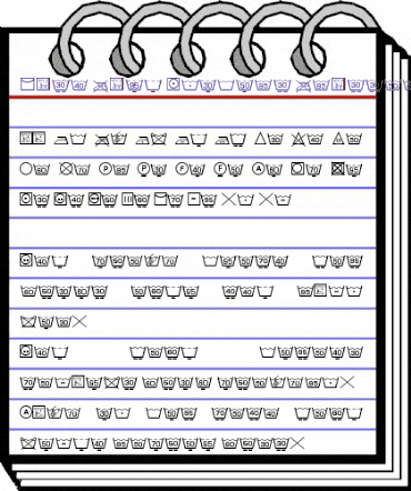 Wash Care Symbols Classic M54 Regular animated font preview