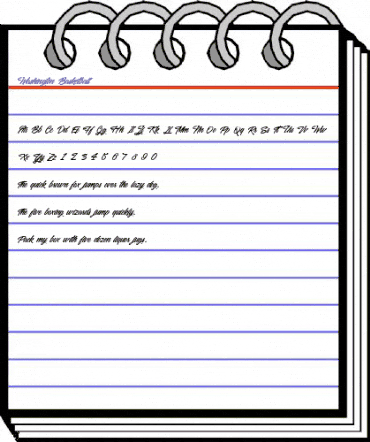 Washington Basketball Regular animated font preview