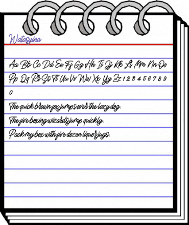 Watasyina Regular animated font preview