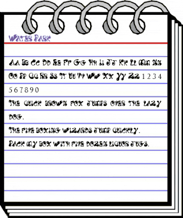 Water Park Regular animated font preview