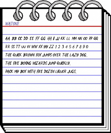 Watone Regular animated font preview