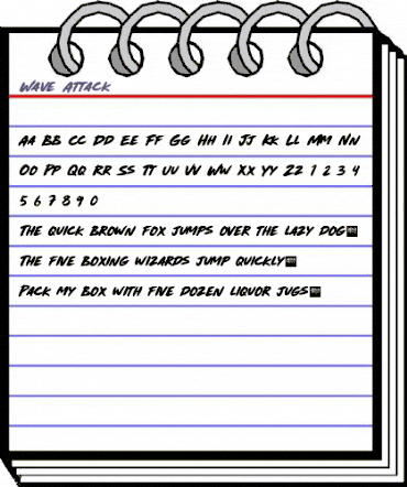 Wave Attack - Demo Regular animated font preview