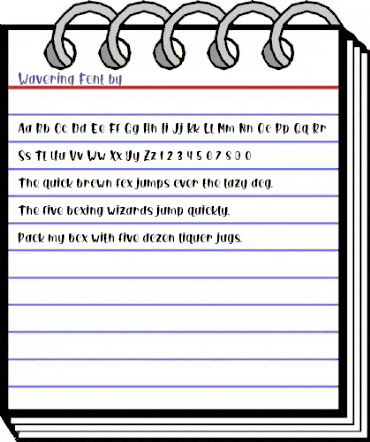 Wavering Regular animated font preview