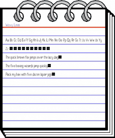 Wavy Lines Regular animated font preview Wavy Lines Regular animated font preview