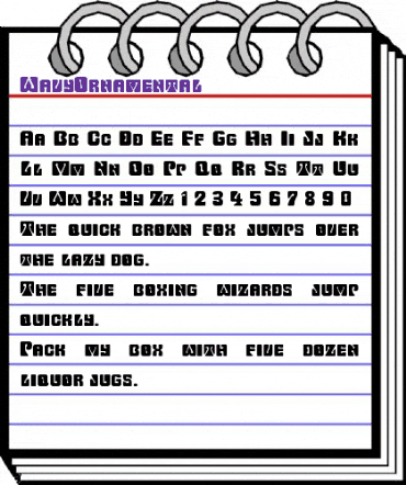 WavyOrnamental Regular animated font preview