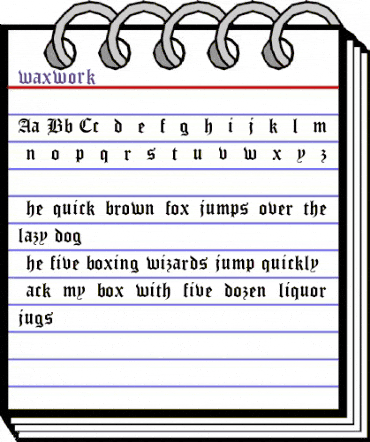 waxwork DEMO Regular animated font preview