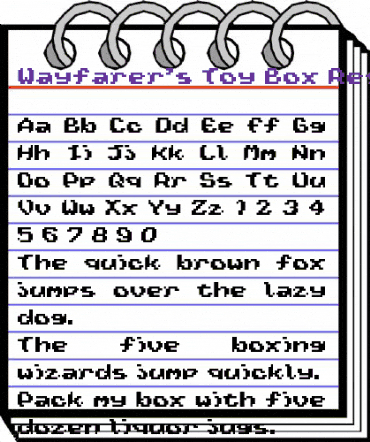 Wayfarer's Toy Box Regular animated font preview