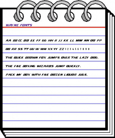 Wayne Fonts Regular animated font preview